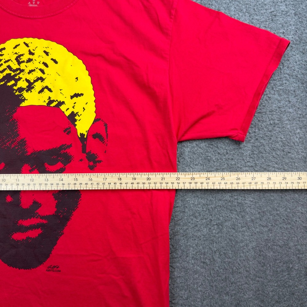 Champion Dennis Rodman Graphic T-Shirt Men's XL Red Short Sleeve Cotton Tee - Picture 5 of 7